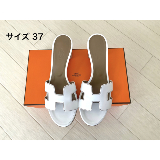 新品入荷 Hermes - Hermes エルメス サンダル オアシス 37 白 サンダル