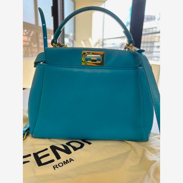 FENDI　フェンディ　ミニピーカブー　2wayバッグ　ブラウン