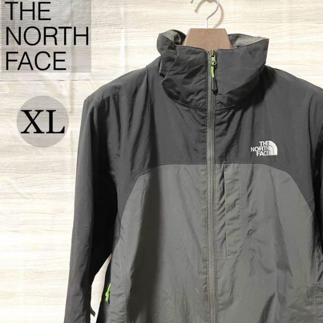 THE NORTH FACE(ザノースフェイス)のノースフェイス ナイロンジャケット グレー ブラック ジップアップ アウトドア メンズのジャケット/アウター(ナイロンジャケット)の商品写真