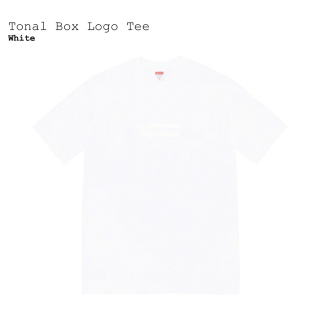 supreme 23ss boxlogo tee XL white