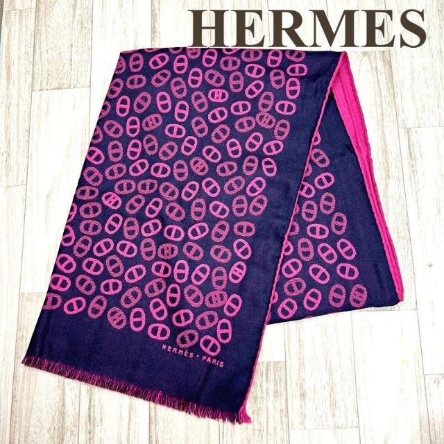 日本製 Hermes - エルメス HERMES ストール マフラー シェーヌダンクル