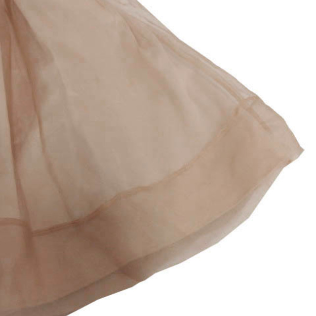 MERCURYDUO(マーキュリーデュオ)のマーキュリーデュオ スカート チュール ひざ丈 シルク ピンクベージュ M レディースのスカート(ひざ丈スカート)の商品写真