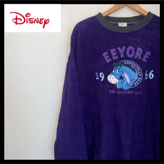 ディズニー(Disney)の《ディズニー》90sイーヨー ニット 刺繍ロゴ セーター パープル XXL(ニット/セーター)