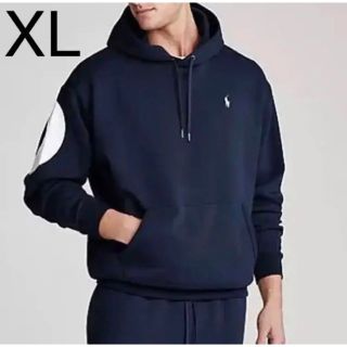 ポロラルフローレン(POLO RALPH LAUREN)のポロラルフローレンパーカーネイビー　メンズ スウェット　XLサイズ(パーカー)