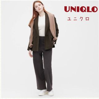 ユニクロ(UNIQLO)のsale!新品タグ付☆UNIQLO☆ブラッシュドジャージーシャツジャケット(その他)