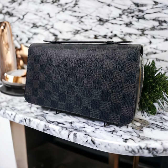 LOUIS VUITTON - 【美品】ルイヴィトン 長財布 ダミエ グラフィット ジッピー XL