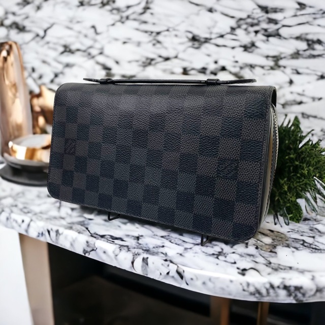 メーカー直売】 LOUIS VUITTON XL ジッピー グラフィット ダミエ 長財布 【美品】ルイヴィトン 長財布 