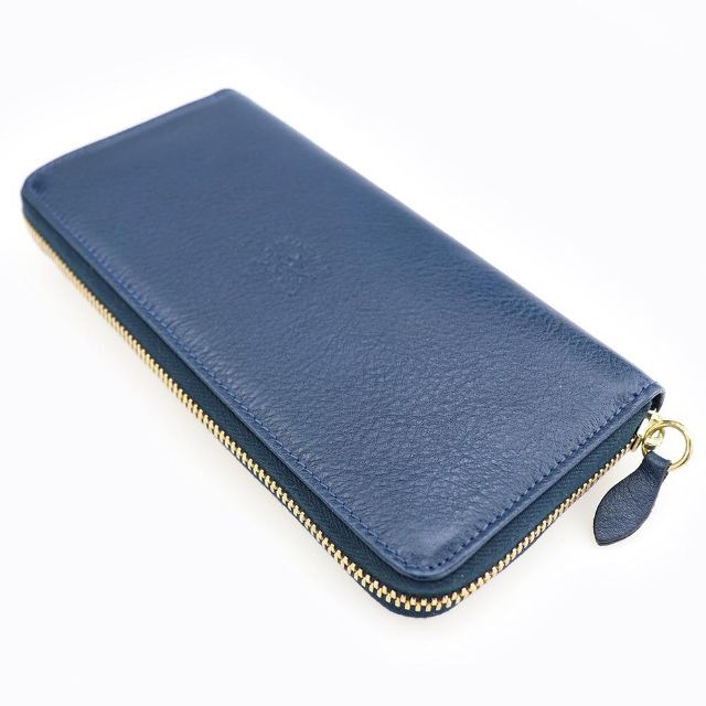 IL BISONTE - イルビゾンテ 財布 長財布 ラウンドファスナー ネイビー