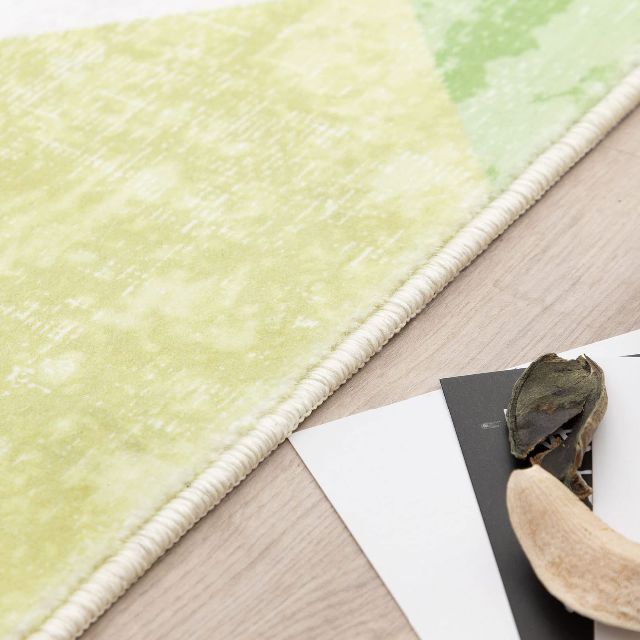 【色: 01グリーン】DECOMALL カーペット 3畳 絨毯 北欧風 ラグ マ 3