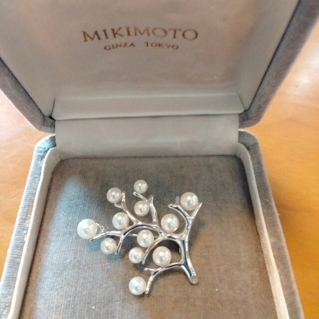 ミキモト 幸福の木 パール ブローチ シルバー アコヤパール3.7mm～5.0mm PB-357S MIKIMOTO【12696】