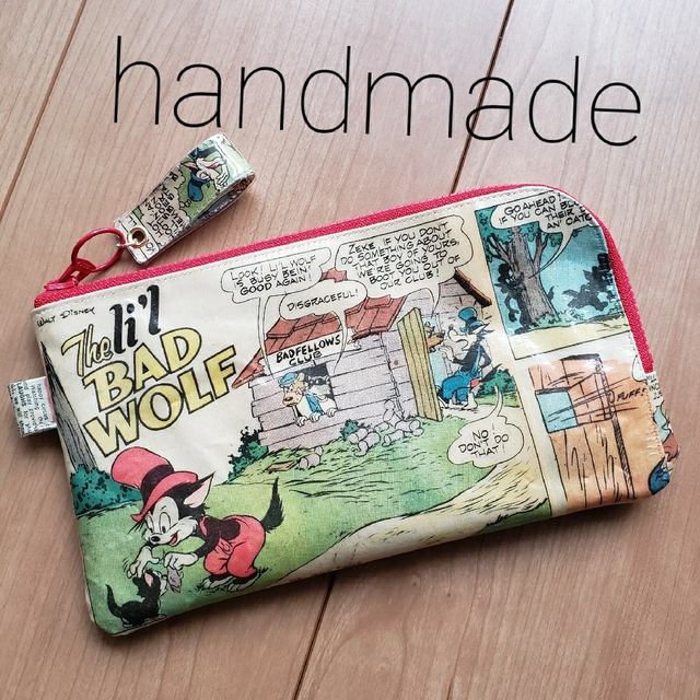 handmadeふっくらポーチீさくらんぼீチェリーீハンドメイド