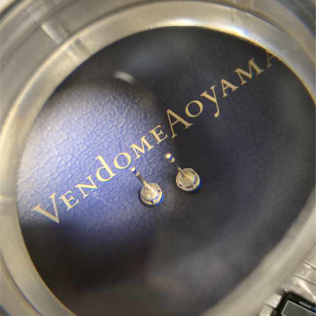 Vendome Aoyama(ヴァンドームアオヤマ)のヴァンドーム　ダイヤセルクルピアス　pt950 pt900 プラチナ 3.7mm レディースのアクセサリー(ピアス)の商品写真