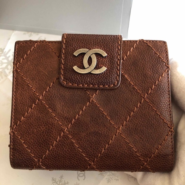 シャネルヴィンテージレザーダブルホック財布 シャネルヴィンテージレザーダブルホック財布