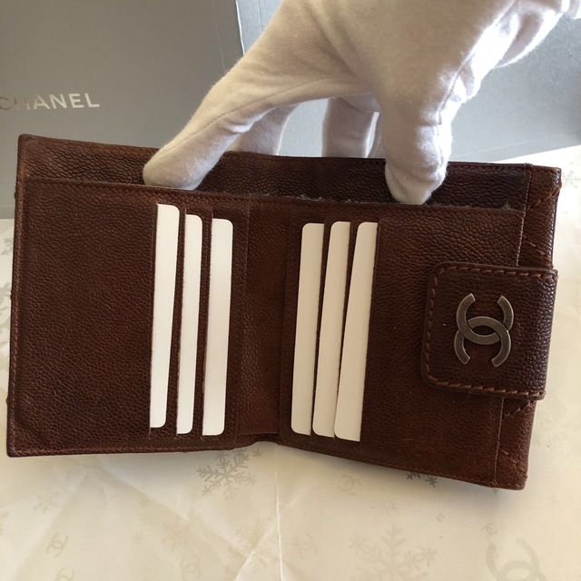 シャネルヴィンテージレザーダブルホック財布 シャネルヴィンテージレザーダブルホック財布