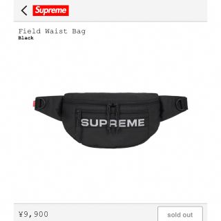 シュプリーム(Supreme)のsupreme Field Waist Bag Black ウエストバッグ 黒(ウエストポーチ)