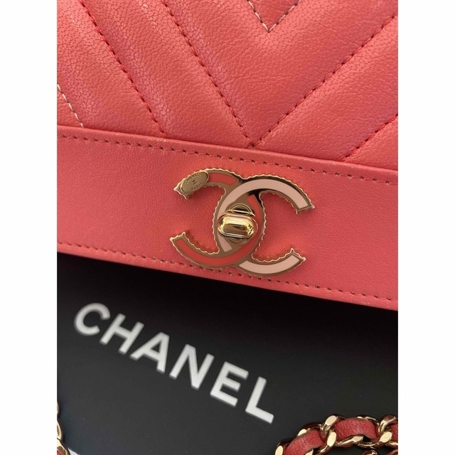 【極美品☆27番台】CHANEL マドモアゼル チェーンウォレット / ピンク 5