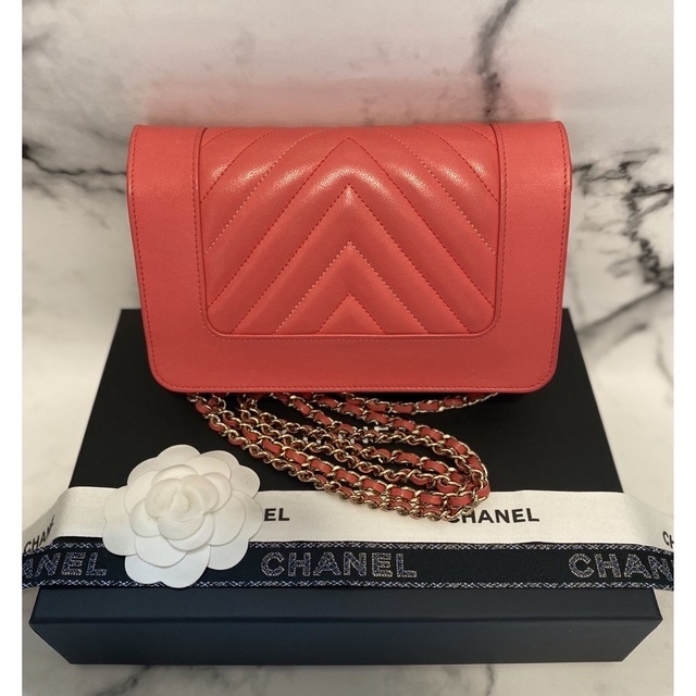 極美品☆27番台】CHANEL マドモアゼル チェーンウォレット / ピンク - 財布