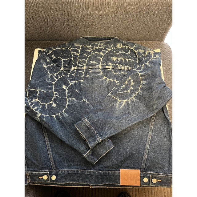 国内発送 Supreme Shibori Denim Trucker Jacket S