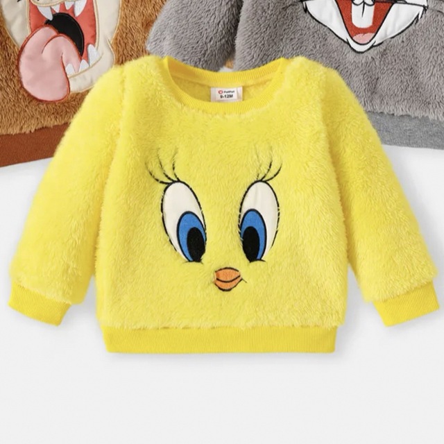 Tweety もこもこトレーナー Looney Tunes 長袖 キッズ/ベビー/マタニティのベビー服(~85cm)(トレーナー)の商品写真