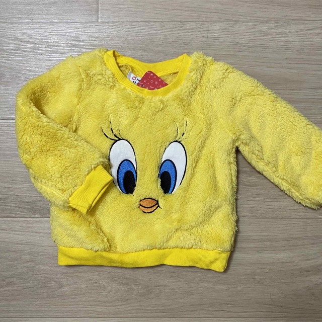 Tweety もこもこトレーナー Looney Tunes 長袖 キッズ/ベビー/マタニティのベビー服(~85cm)(トレーナー)の商品写真