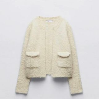 ザラ(ZARA)のブークレニットブレザー(カーディガン)