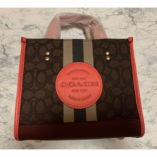 COACH(コーチ)の【未使用】COACH ショルダーバッグ ハンドバッグ ブラウン レッド レディースのバッグ(ショルダーバッグ)の商品写真