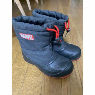 マーベル(MARVEL)のキッズ　スノーブーツ　マーベル　スパイダーマン  22センチ　黒(ブーツ)