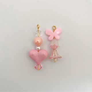 ハンドメイド ピアス イヤリング オタ活 推し活 韓国 ピンク #E(ピアス)