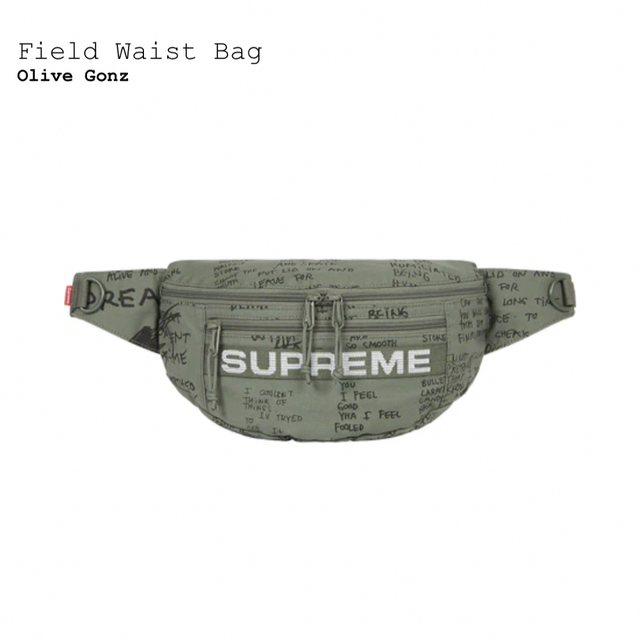 Supreme Field Waist Bag 4L Olive Gonz