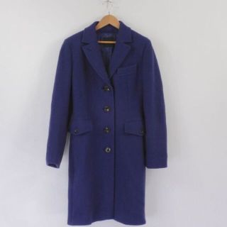 マックスマーラ(Max Mara)の美品 maxmaraWEEKEND マックスマーラ コート 1点 ブルー 40 ウール100% チェスター 裏地ドット柄 アウター レディース AU1318B15(ロングコート)