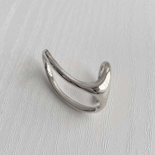 Double Finger Ring / silver / #100