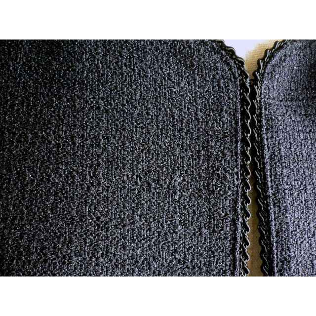 新品11号濃紺ノーカラーツイードジャケット卒業式入学式フォーマルセレモニー レディースのジャケット/アウター(ノーカラージャケット)の商品写真