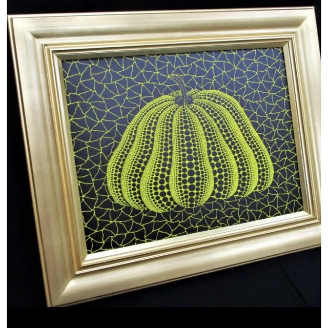 美術品/アンティーク 草間彌生 油彩画 F6号 油絵 絵画 額縁 キャンバス