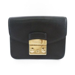 フルラ(Furla)の美品 FURLA フルラ メトロポリス チェーン ショルダーバッグ 1点 ブラック レディース AY3245C(ショルダーバッグ)