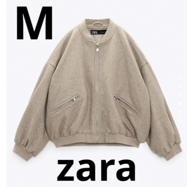 ZARA プラッシュボンバージャケット　M