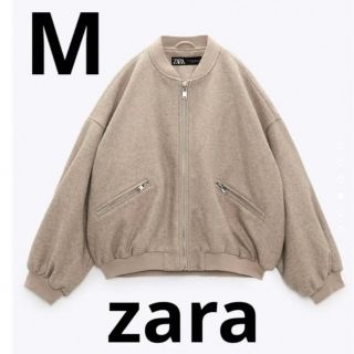 ザラ(ZARA)のZARA プラッシュボンバージャケット　M(ブルゾン)