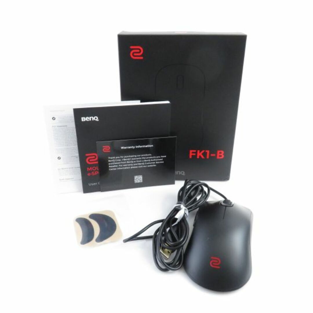 美品 BenQ ベンキュー ZOWIE FK1-B ゲーミングマウス 1点 ブラック 有線 FPS ゲーミングPC 兼用 HY328C