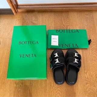 ボッテガヴェネタ(Bottega Veneta)の新品 ボッテガヴェネタ フラッシュサンダル ブラック 38(サンダル)