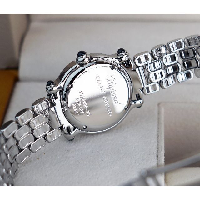 Chopard(ショパール)の美品 ショパール ハッピースポーツ ピンクシェル レディース Chopard レディースのファッション小物(腕時計)の商品写真