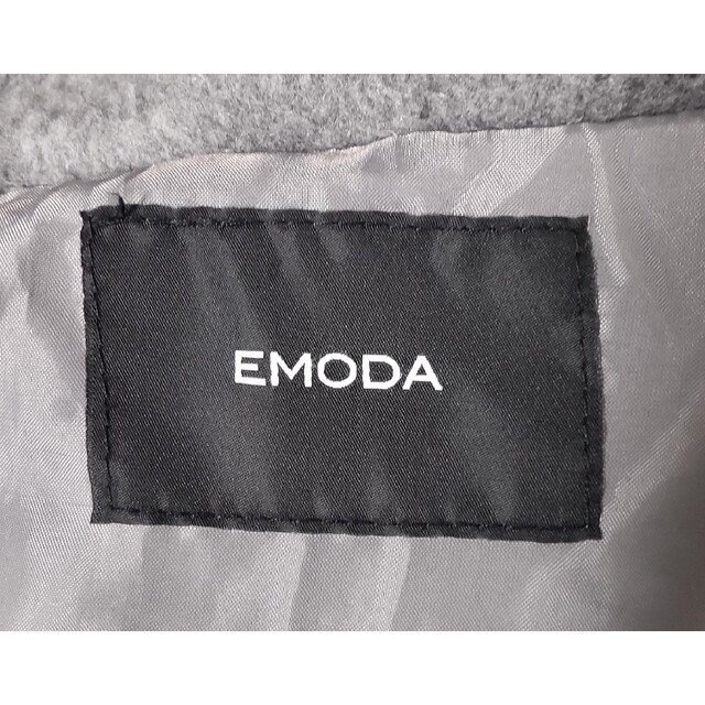 EMODA(エモダ)のEMODA　エモダ　ビッグカラー　ジャケット　シャギーコート　グレー　サイズS レディースのジャケット/アウター(その他)の商品写真