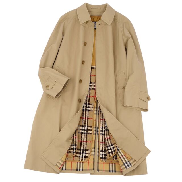 BURBERRY(バーバリー)の美品 Vintage バーバリー Burberrys コート ステンカラーコート バルマカーンコート メンズ ライナー アウター 古着 94-175(L相当) ベージュ メンズのジャケット/アウター(ステンカラーコート)の商品写真