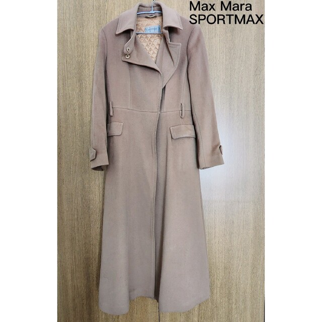 Max Mara (SPORTMAX) カシミア混ウールロングコートMサイズ bluke.com.br