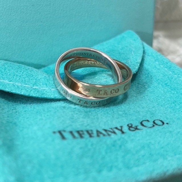 Tiffany & Co. - TIFFANY&Co. ティファニー 2連 リングK18 750 SV 925