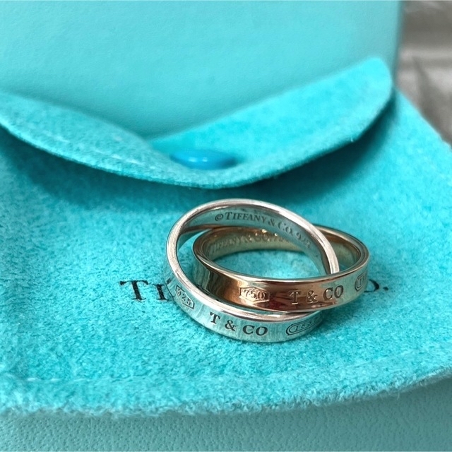 TIFFANY&Co. ティファニー 2連 リングK18 750 SV 925