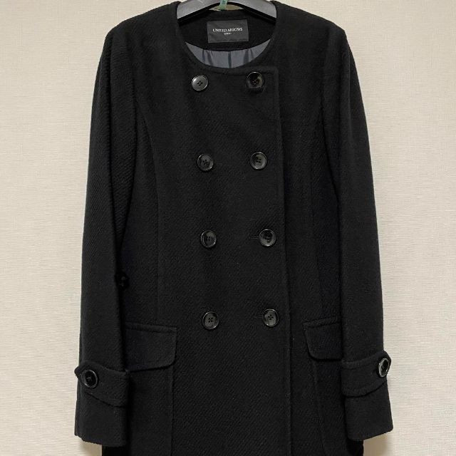 UNITED ARROWS - ユナイテッドアローズ /ノーカラーコート/ブラック/L ...