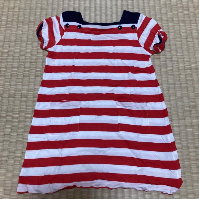 PETIT BATEAU(プチバトー)の美品　プチバトー　ワンピース2枚セット　長袖　半袖　70 80 キッズ/ベビー/マタニティのベビー服(~85cm)(ワンピース)の商品写真