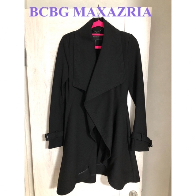 BCBGMAXAZRIA(ビーシービージーマックスアズリア)のBCBG MAXAZRIA ロングコート　ドレープ レディースのジャケット/アウター(ロングコート)の商品写真