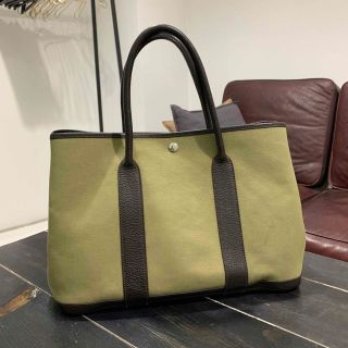 パターン HERMES✨ガーデンパーティー PM グリーン - 通販 - www