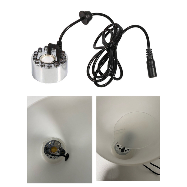 LED マルチカラー　ミスト発生機　加湿　空気清浄 スマホ/家電/カメラの生活家電(加湿器/除湿機)の商品写真