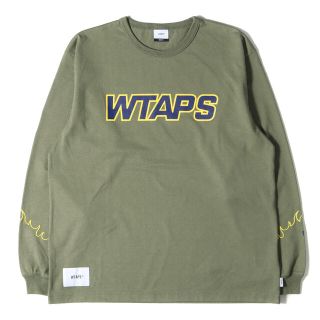 ダブルタップス(W)taps)のWTAPS ダブルタップス Tシャツ フレイム刺繍 ヘビー ロングスリーブ クルーネックTシャツ DRIFTERS / LS 20AW オリーブドラブ S トップス カットソー 長袖【メンズ】【中古】【美品】(Tシャツ/カットソー(七分/長袖))